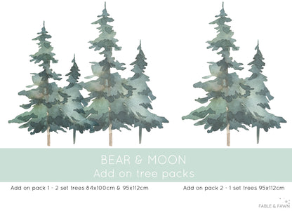 Bear & Moon Nursery Wall Decals