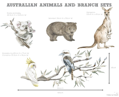 Gum Tree Branch + Animals