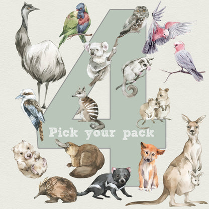 Pick 4 Animals! - Australian Animal Wall Stickers