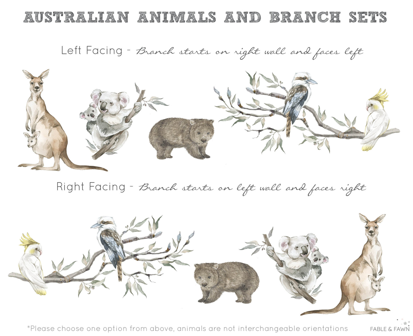 Gum Tree Branch + Animals