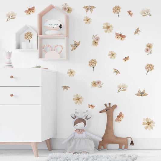 50% OFF - Butterfly Flower Wall Decal Set