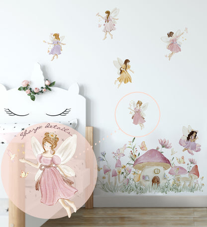 Enchanted Fairy Wall Stickers (Medium Set)