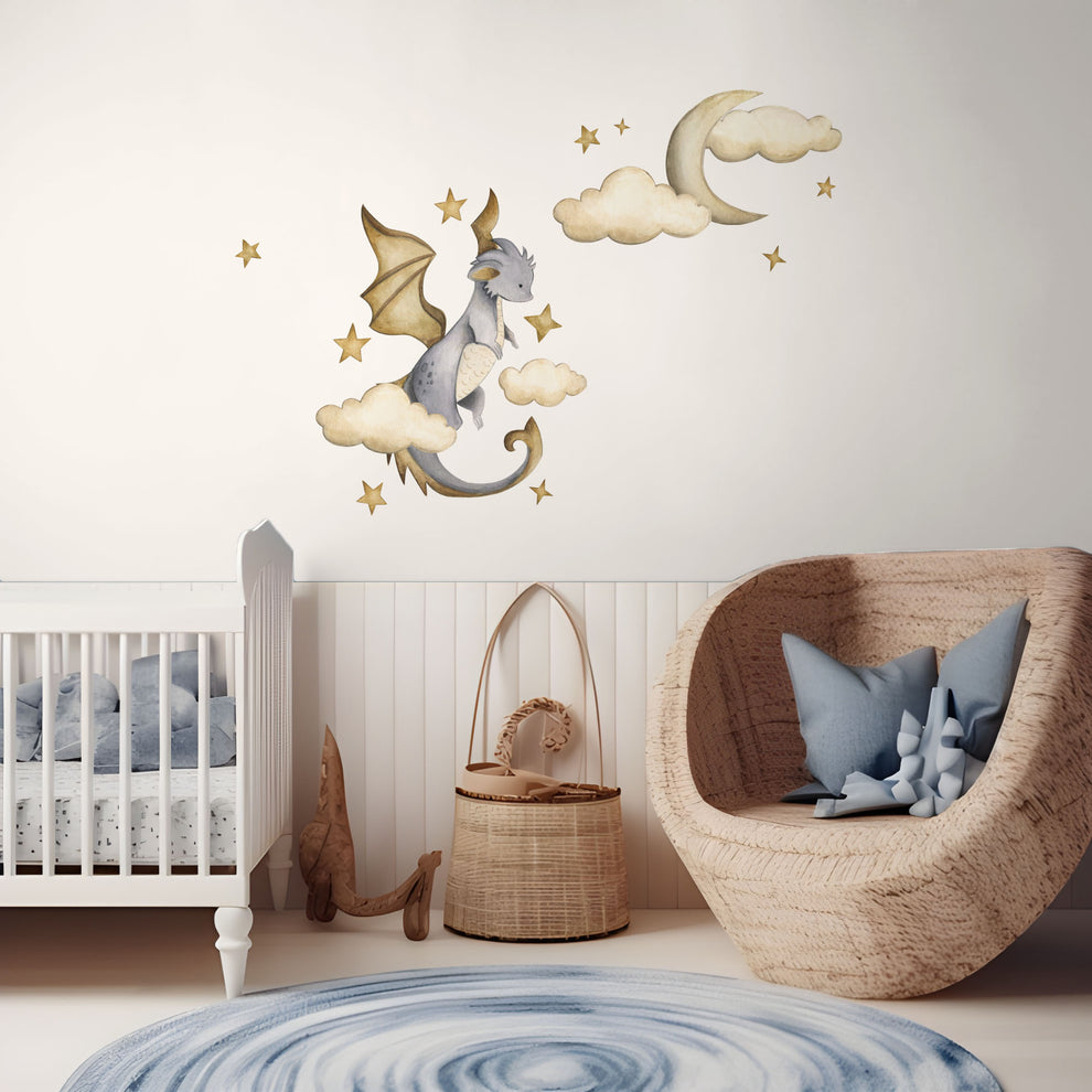 Baby Dragon Nursery Wall Sticker - A Nursery Must-Have – Fable and Fawn