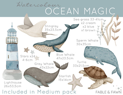 50% OFF - Baby Whale Decal Set