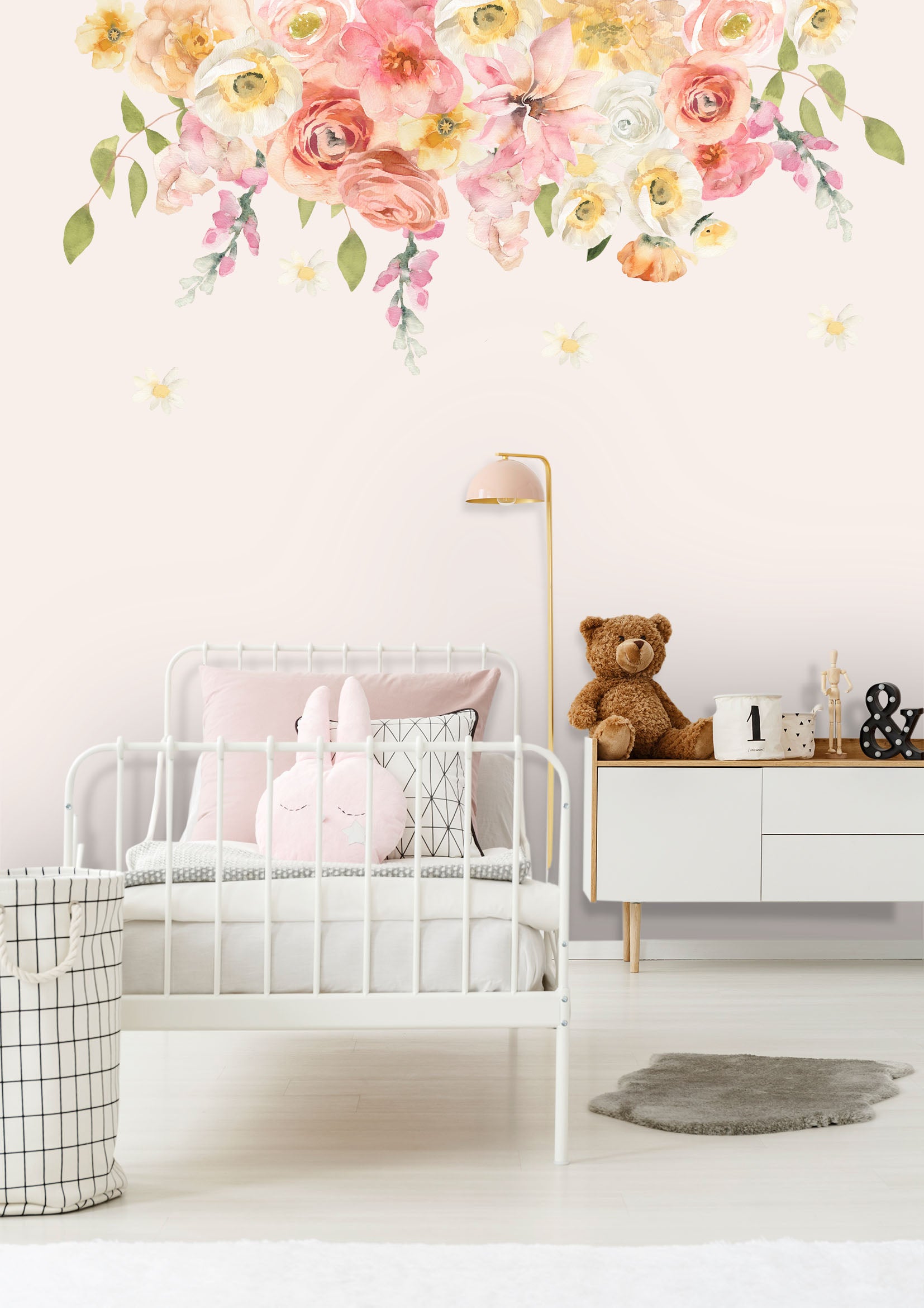 Flower decal for deals wall