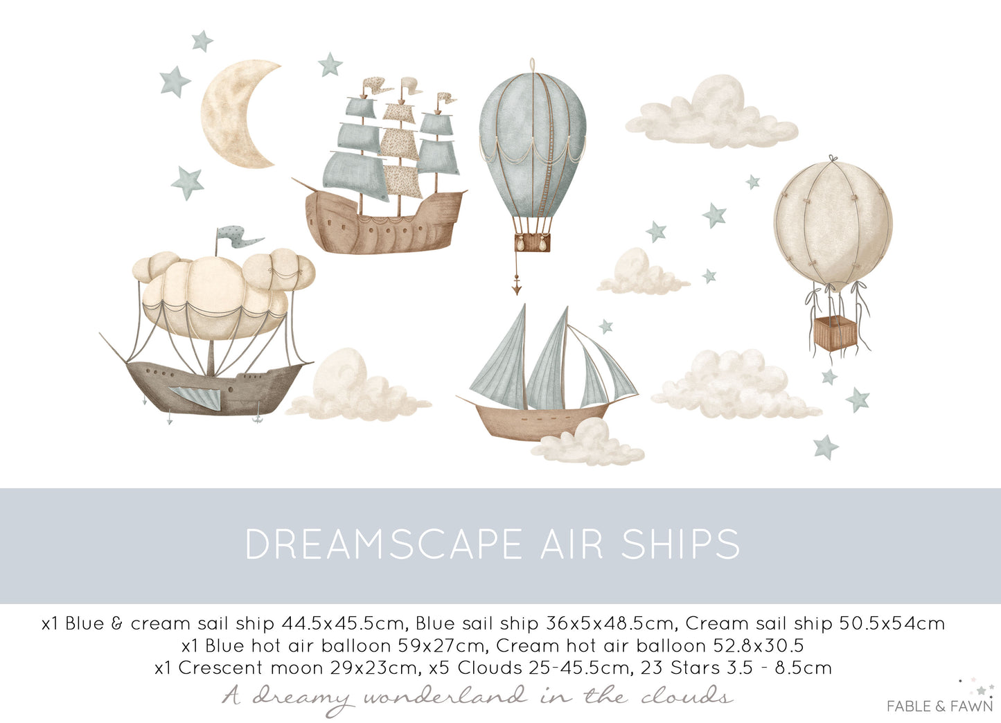 Vintage Set - Hot Air Balloon Decals