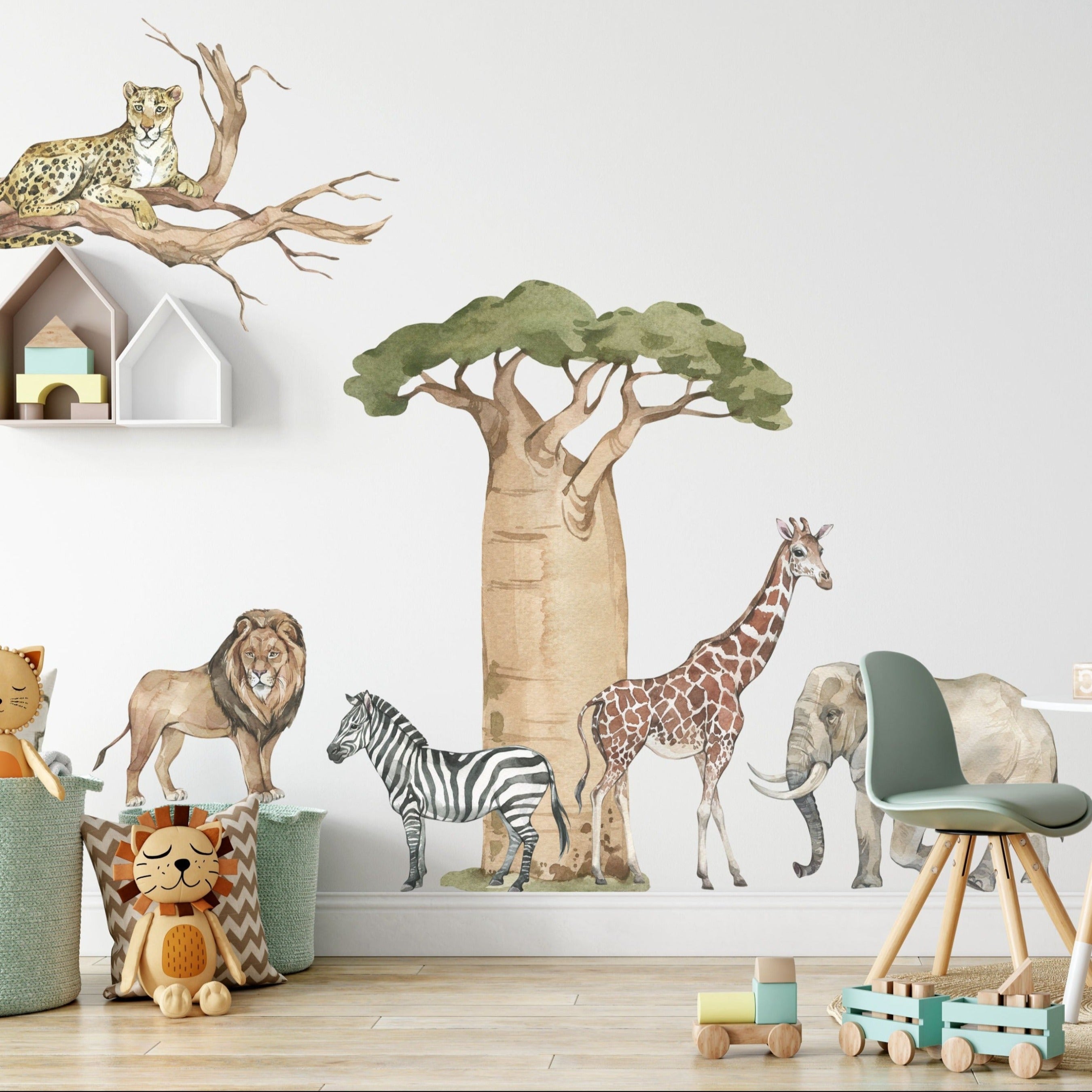 Safari tree wall sales decal