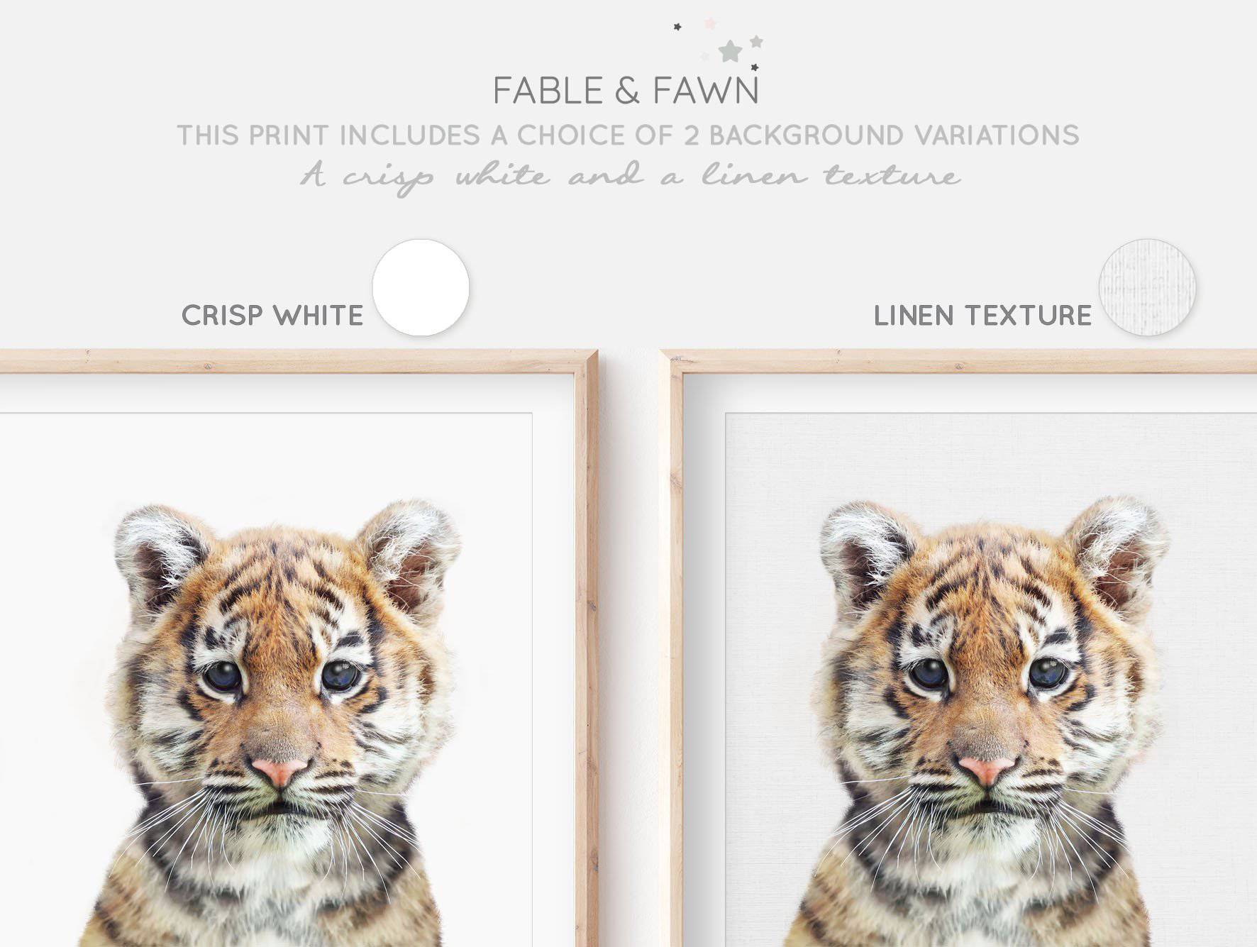 white tiger print background